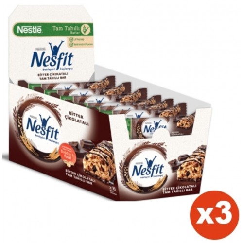 Nestle Nesfit Bitter Çikolatalı Bar 23,5 Gr 16 lı x 3 adet