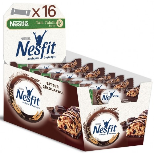 Nestle Nesfit Bitter Çikolatalı Bar 23,5 gr x 16 Adet