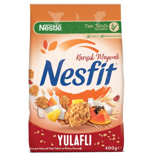 Nestle Nesfit Karışık Meyveli Tam Tahıllı Pirinç Gevreği 400 gr