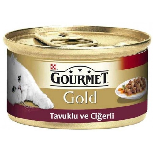 Purina Gourmet Gold Tavuklu Ciğerli Kedi Konservesi 85 gr