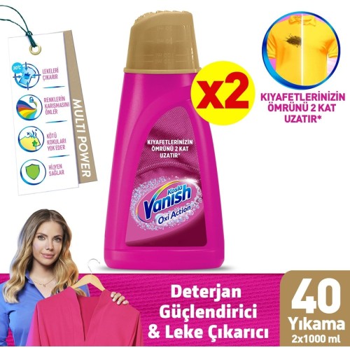 Vanish Kosla Gold Renkliler İçin Sıvı Leke Çıkarıcı 1000 ml x 2 Adet