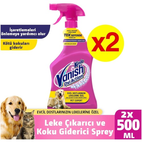 Vanish Kosla Pet Leke Çıkarıcı ve Koku Giderici Sprey 500 ml x 2 Adet Vanish Kosla Pet Leke Çıkarıcı ve Koku Giderici Sprey 500 ml x 2 Adet
