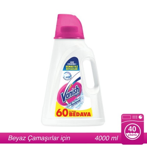 Vanish Kosla Sıvı Leke Çıkarıcı Kristal Beyaz 4000 ml