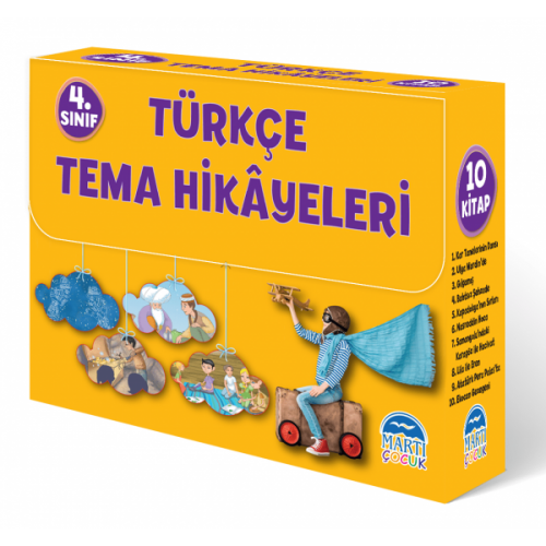 4. Sınıf Türkçe Tema Hikayeleri Seti (10 Kitap) - Nuran Turan