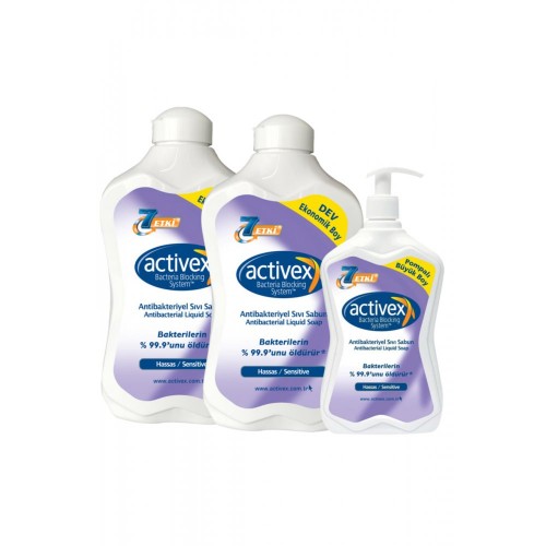 Activex Antibakteriyel Sıvı Sabun Hassas 1500 + 1500 + 700 ml