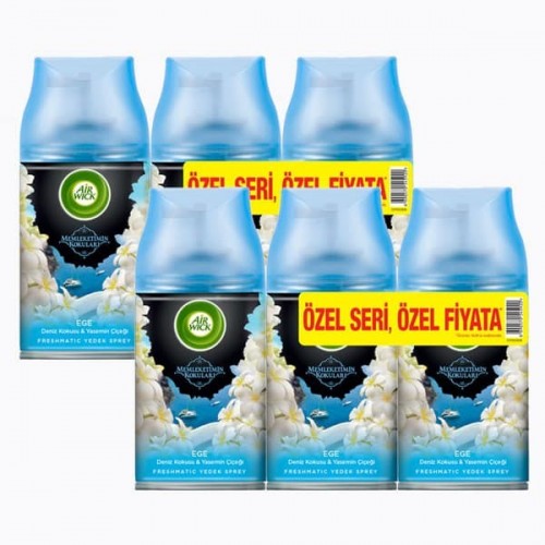 Airwick Freshmatik Yedek Sprey Ege 3 lü x 2 Adet