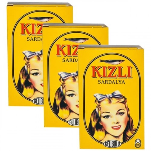 Alaeddin Kızlı Sardalya Konservesi 125 gr x 3 Adet