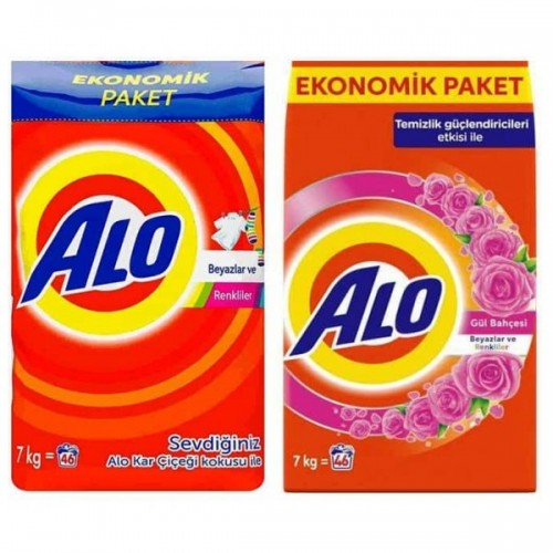 Alo Çamaşır Deterjanı Beyazlar ve Renkliler İçin + Gül Bahçesi 7 kg