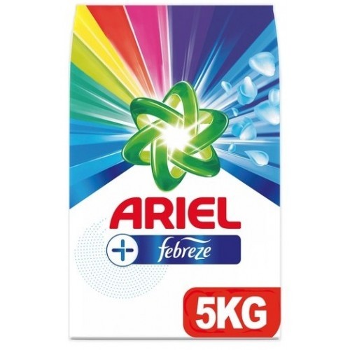 Ariel Plus Toz Çamaşır Deterjanı Febreze Etkili Parlak Renkler 5 kg