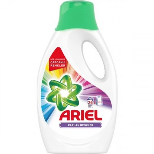 Ariel 26 Yıkama Sıvı Çamaşır Deterjanı Parlak Renkler
