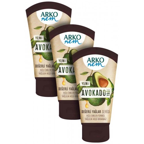 Arko Değerli Yağlar Avokado Yağı Krem 60 ml x 3 Adet