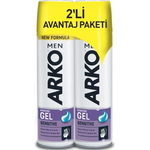 Arko Men Tıraş Jeli Sensitive 200 ml x 2 Adet