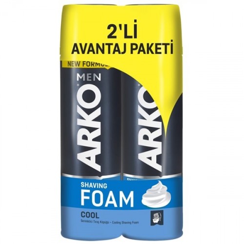 Arko Men Tıraş Köpüğü Cool 200 ml 2 li Avantaj Paketi
