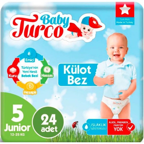 Baby Turco Külot Bebek Bezi Junior 5 No 24 lü