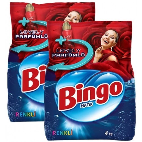 Bingo Matik Toz Çamaşır Deterjanı Renkli 4 kg x 2 Adet