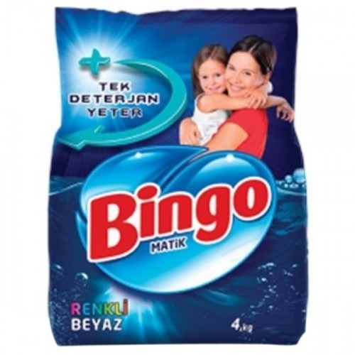 Bingo Matik Toz Çamaşır Deterjanı Renkli - Beyaz 4 kg