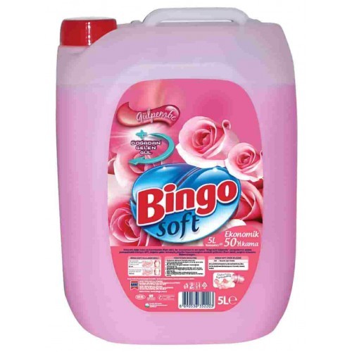 Bingo Soft Yumuşatıcı Gülpembe 5 lt