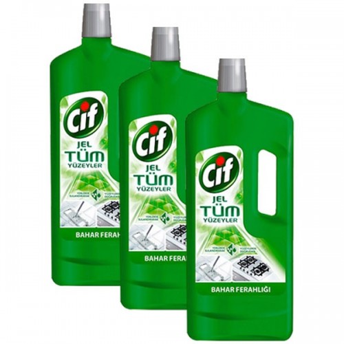Cif Tüm Yüzeyler Jel Bahar Ferahlığı 1500 ml x 3 Adet