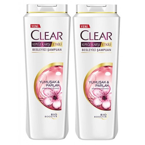 Clear Kadınlara Özel Yumuşak Parlak Kiraz Çiçeği Şampuan 500 x 2 Adet