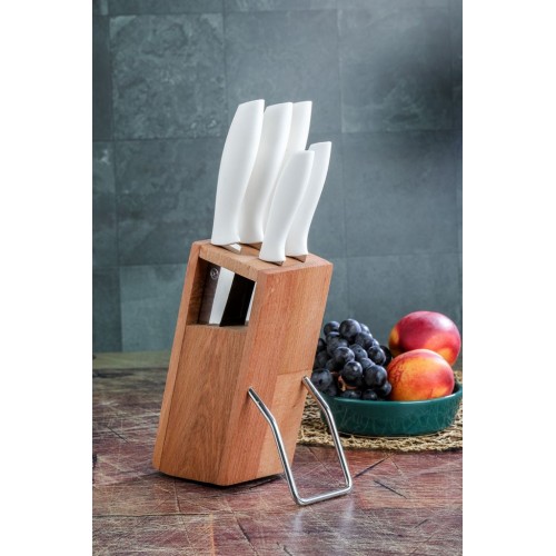 Cooker CKR2830 6 Parça Standlı Bıçak Seti - Beyaz