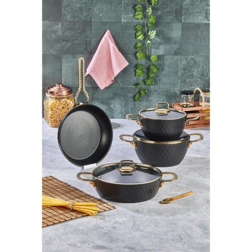 Cooker CKR2853 7 Parça Titanium Tencere Seti-Gold Kulp