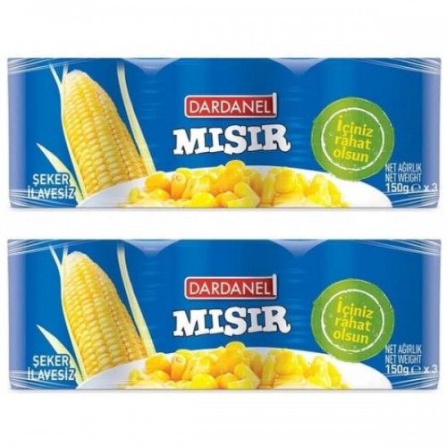 Dardanel Mısır 150 gr 3 lü Paket x 2 Adet