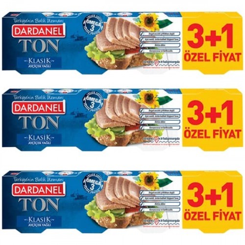Dardanel Ton Balığı 80 gr (4 lü Paket) x 3 Adet