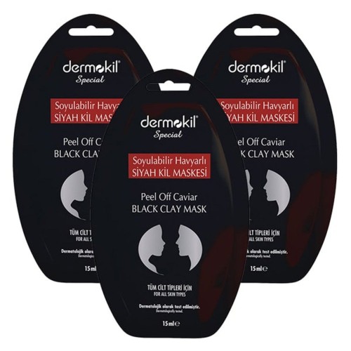 Dermokil Special Havyarlı Siyah Kil Maskesi 15 ml x 3 Adet