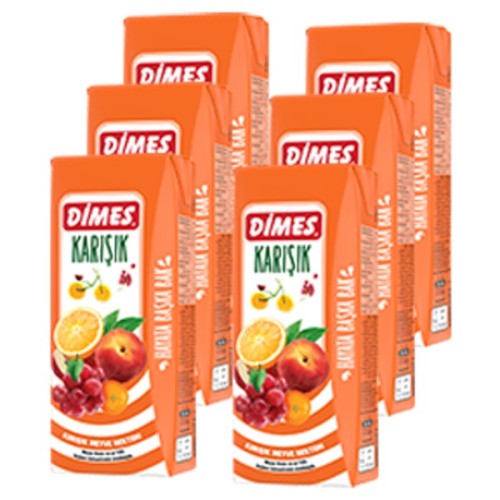 Dimes Meyve Suyu Karışık 200 ml x 6 Adet