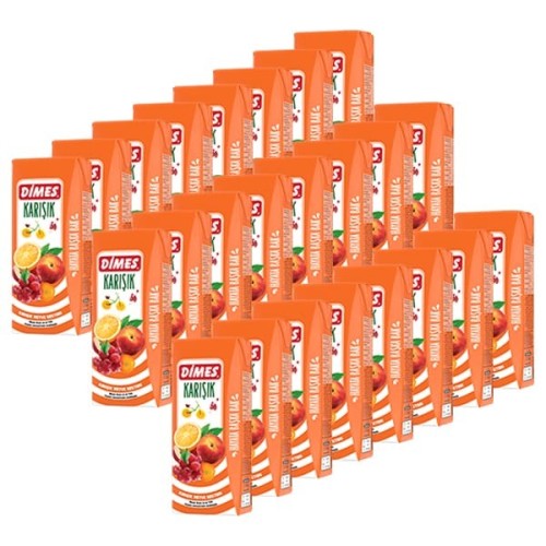 Dimes Meyve Suyu Karışık 200 ml x 24 Adet
