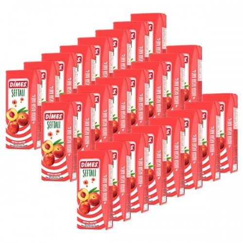 Dimes Meyve Suyu Şeftali 200 ml x 24 Adet