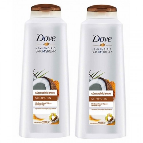 Dove Şampuan Güçlendirici Hindistan Cevizi ve Zerdeçal 550 ml x 2 Adet