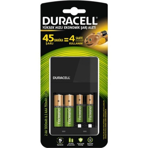 Duracell CEF14 Yüksek Hızlı Şarj Cihazı (4 Adet Pil İçerir)