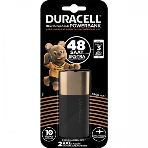 Duracell Powerbank 6700 mAh (48 Saate Kadar Dayanıklı)