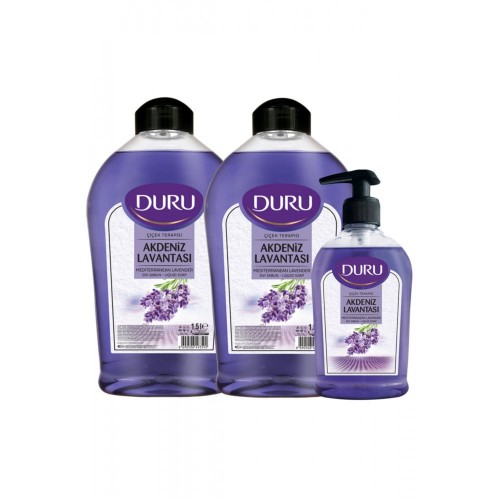 Duru Akdeniz Lavantası Sıvı Sabun 1500 ml + 1500 ml + 300 ml