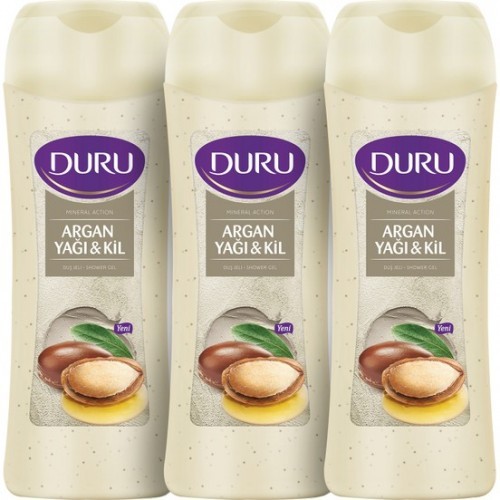 Duru Mineral Action Duş Jeli Argan Yağı & Kil 450 ml x 3 Adet