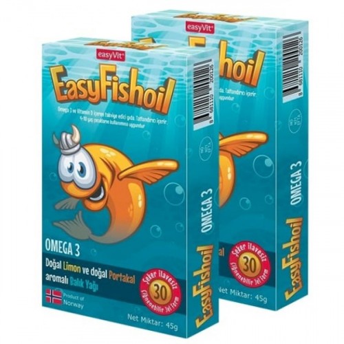 EasyFishoil Omega 3 Balık Yağı 30 Jel Tablet x 2 Adet