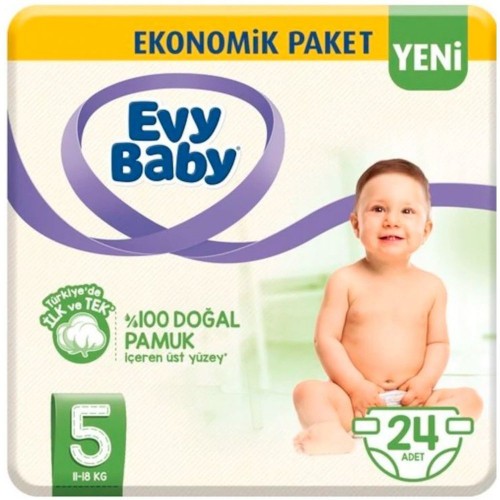 Evy Baby Bebek Bezi 5 Beden Junior 24 lü