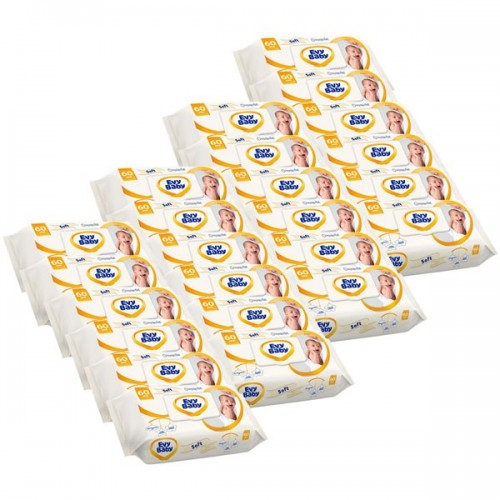 Evy Baby Islak Havlu Soft Kapaklı 56 lı x 24 Adet