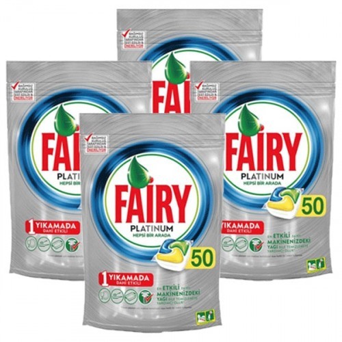 Fairy Platinum Bulaşık Makinesi Deterjanı Kapsülü 50 li x 4 Adet
