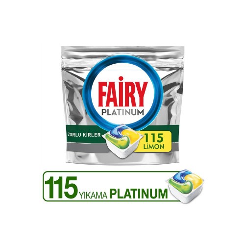 Fairy Platinum Bulaşık Makinesi Deterjanı Limon Kokulu 115 Yıkama