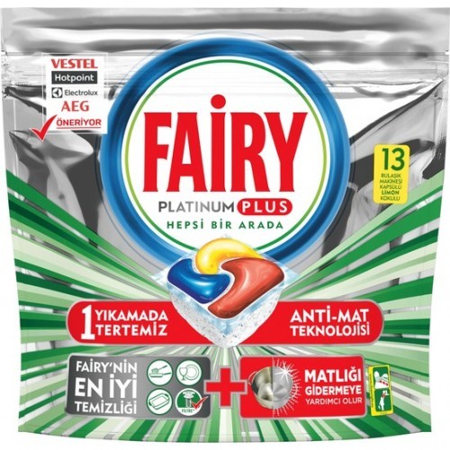 Fairy Platinum Plus Bulaşık Makinesi Tableti 13 lü
