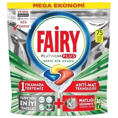 Fairy Platinum Plus Bulaşık Makinesi Tableti 75 li