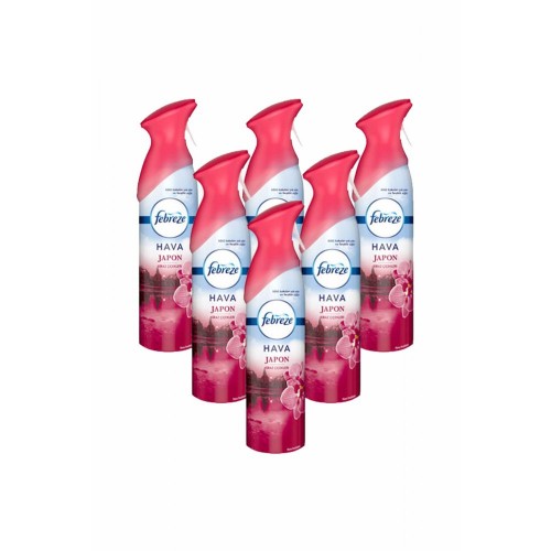 Febreze Hava Ferahlatıcı Sprey Japon Çiçekleri 300 ml x 6 Adet