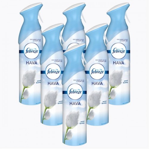 Febreze Hava Ferahlatıcı Sprey Tertemiz Ferahlık 300 ml x 6 Adet