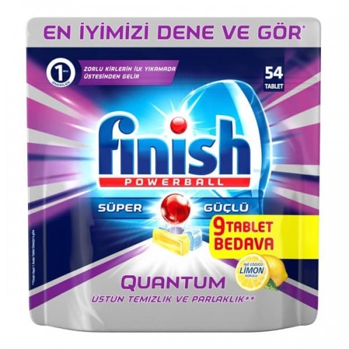 Finish Quantum Bulaşık Makinesi Tableti Limonlu 54 lü