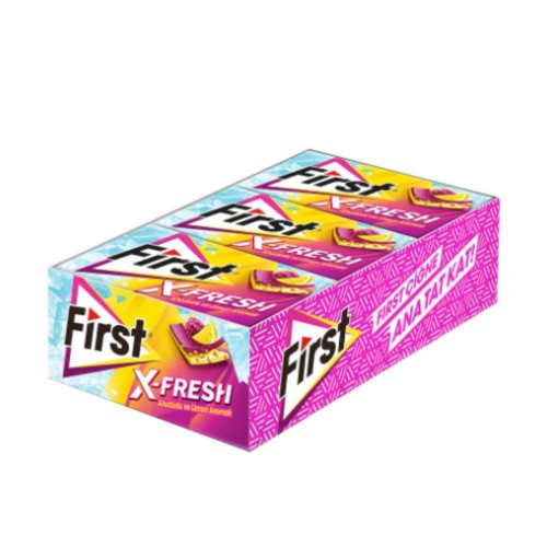 First Sensations X-Fresh Ahududu Limon Aromalı Sakız 27 gr x 12 Adet