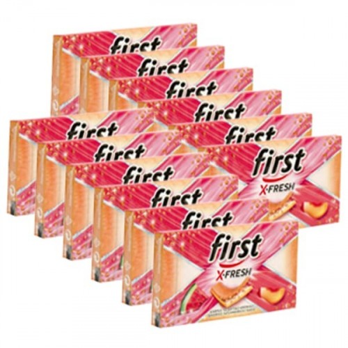 First Sensations X-Fresh Şeftali Karpuz Aromalı Sakız 27 gr x 12 Adet