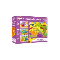Galt 4 Puzzles in a Box Dinosaurs 3 Yaş+