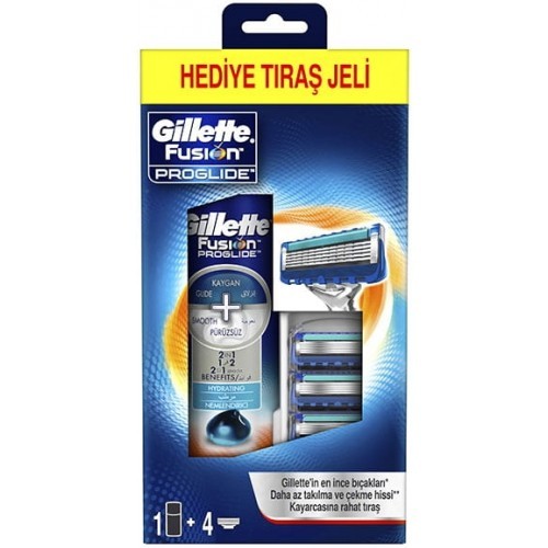 Gillette Fusion Proglide 4 lü Bıçak + Fusion Proglide Jel 200 ml